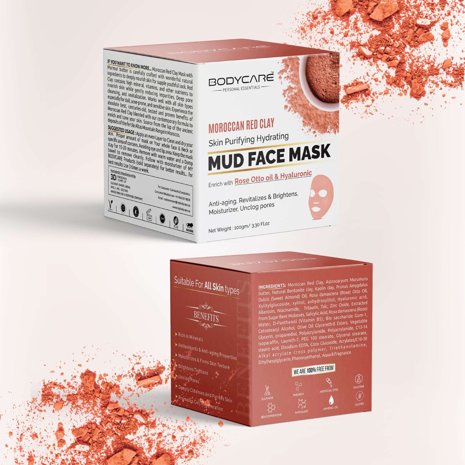 AEJESOP Red Clay Clay Mask Clay Face Mask Natural Clay Organic Clay Natural  Mud Mask - wt. 7 oz (200gm)